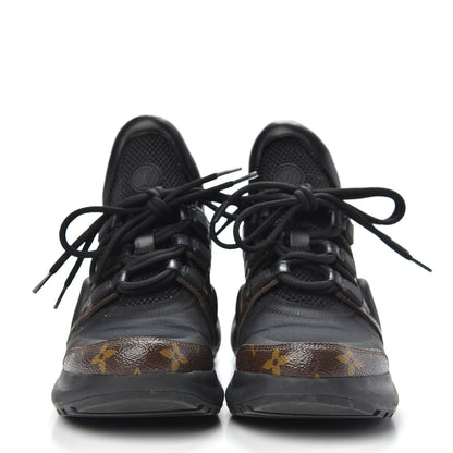 Louis Vuitton Calfskin Patent Monogram LV Archlight Sneakers 37 Black 2 of 9