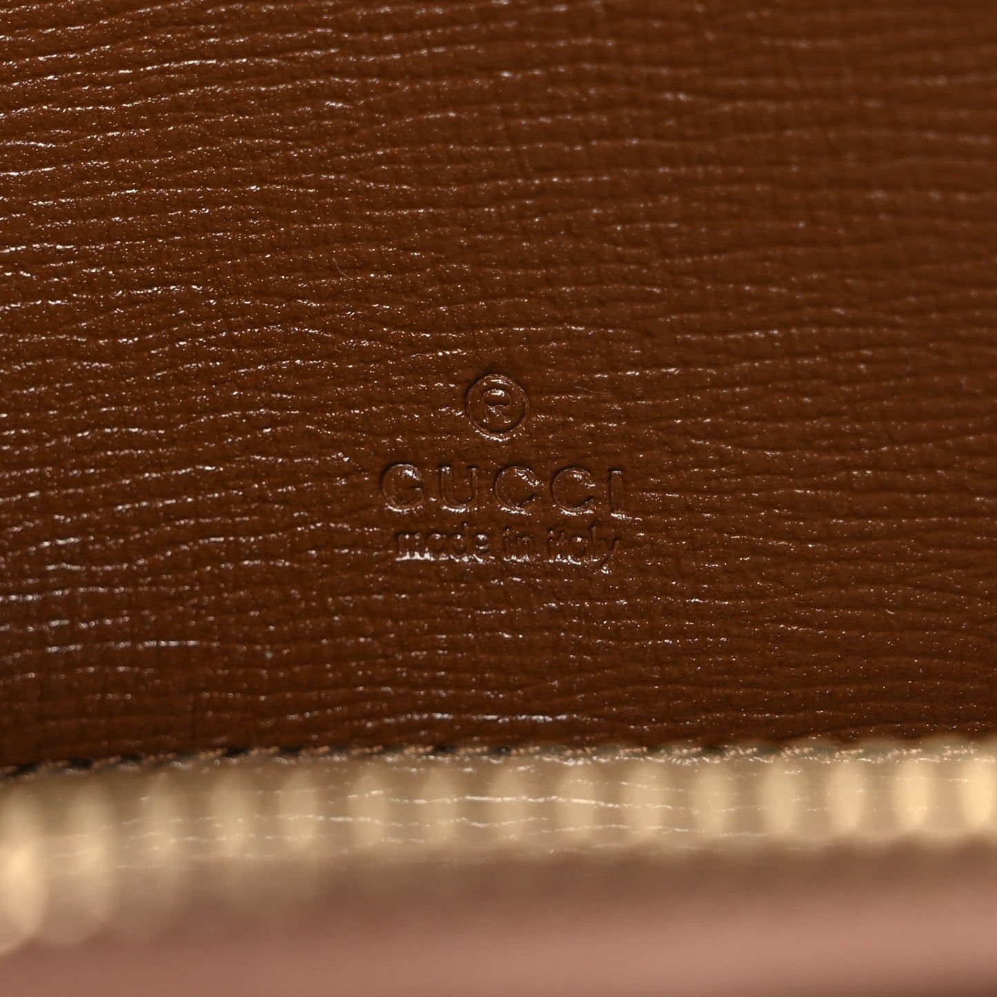 GG Supreme Monogram Azalea Calfskin Horsebit 1955 Coin Case Beige Ebony Brown Sugar