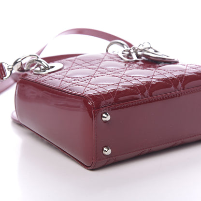 Christian Dior Patent Cannage Mini Lady Dior Red 7 of 10