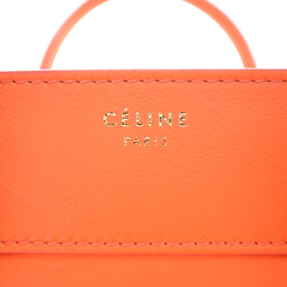 Celine Smooth Calfskin Mini Luggage Bright Orange 8 of 10