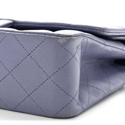 Chanel Lambskin Quilted Medium Double Flap Blue 9 of 10