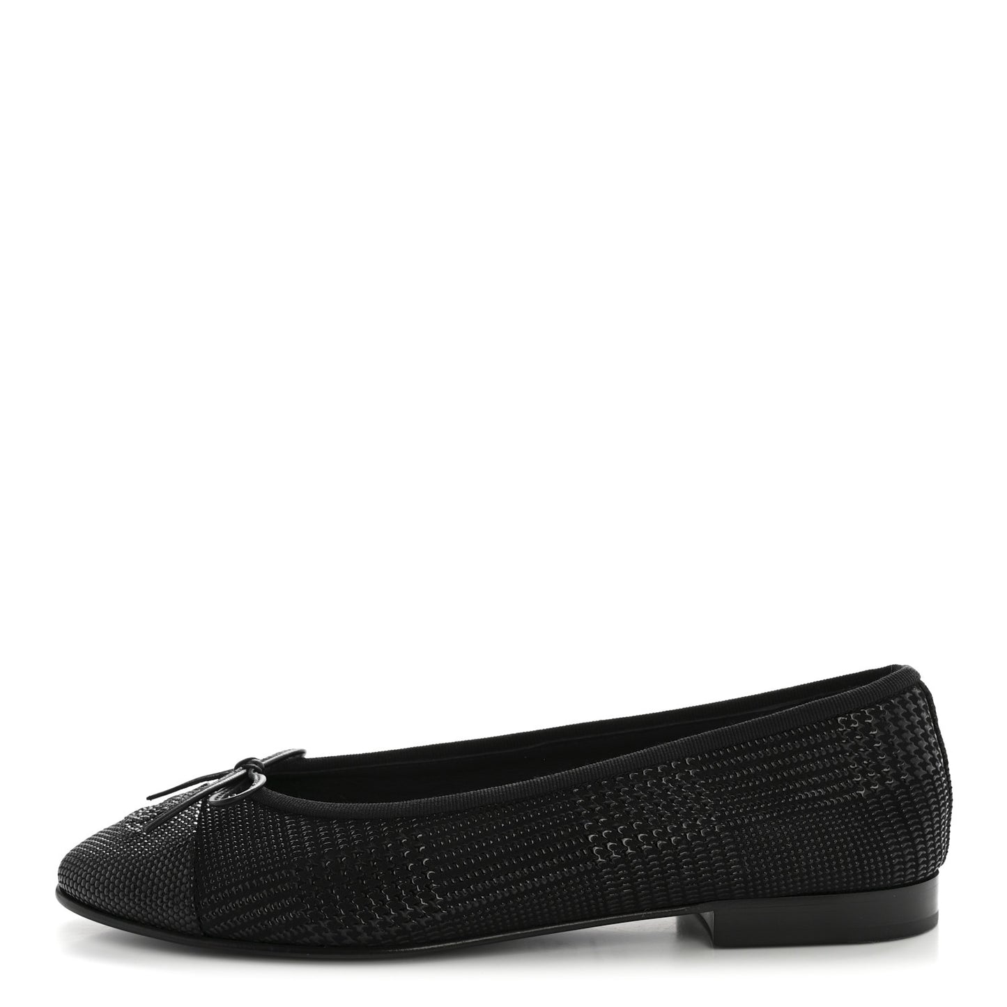Suede Kidskin Cap Toe CC Ballerina Flats 39 Black