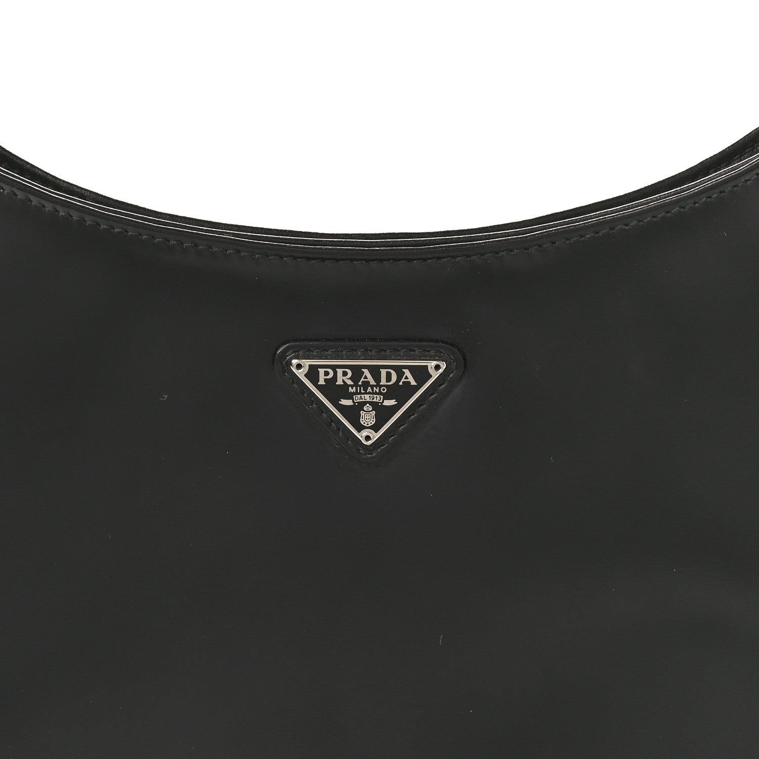 Prada Spazzolato Cleo Shoulder Bag Black 7 of 10
