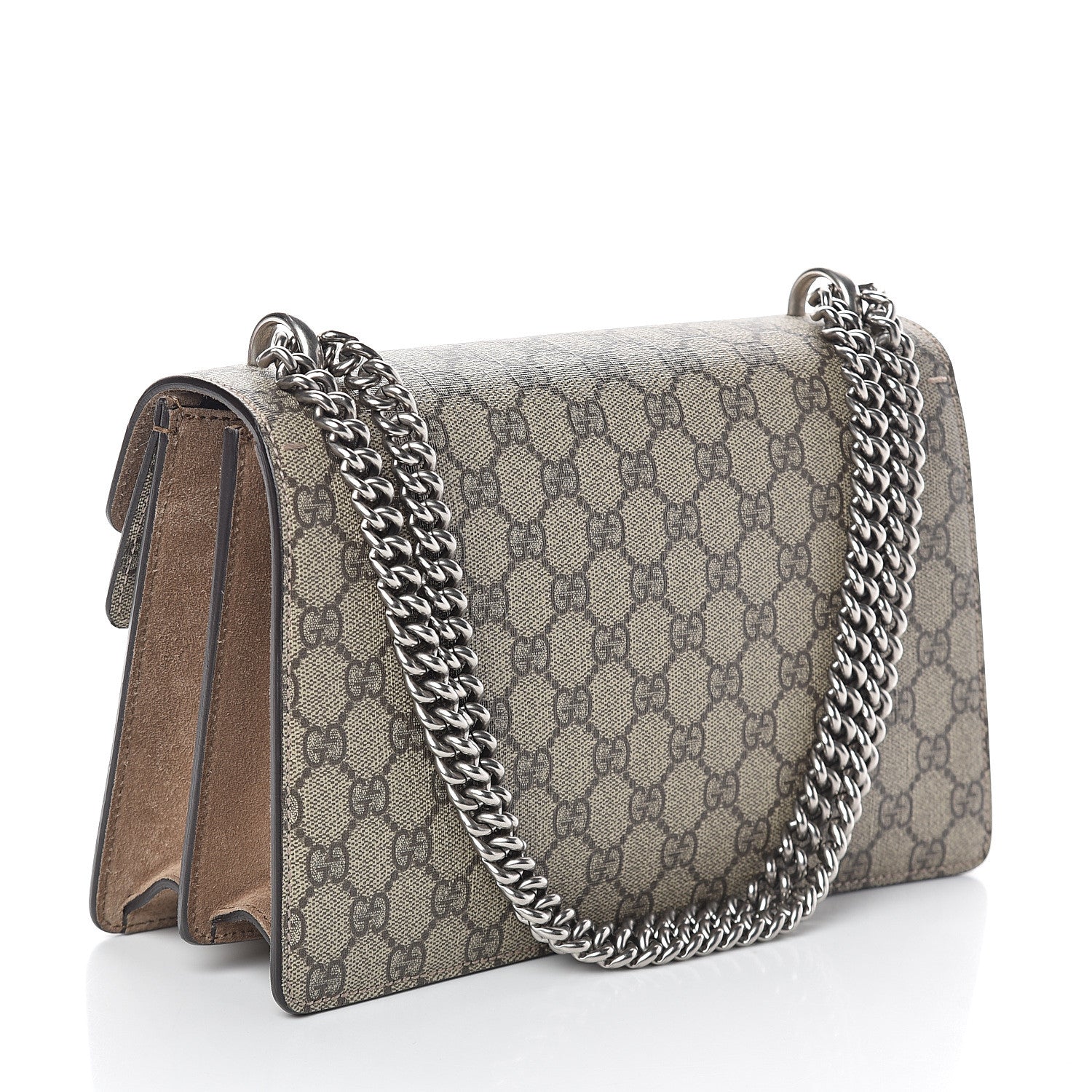 Gucci GG Supreme Monogram Small Dionysus Shoulder Bag Taupe 2 of 8