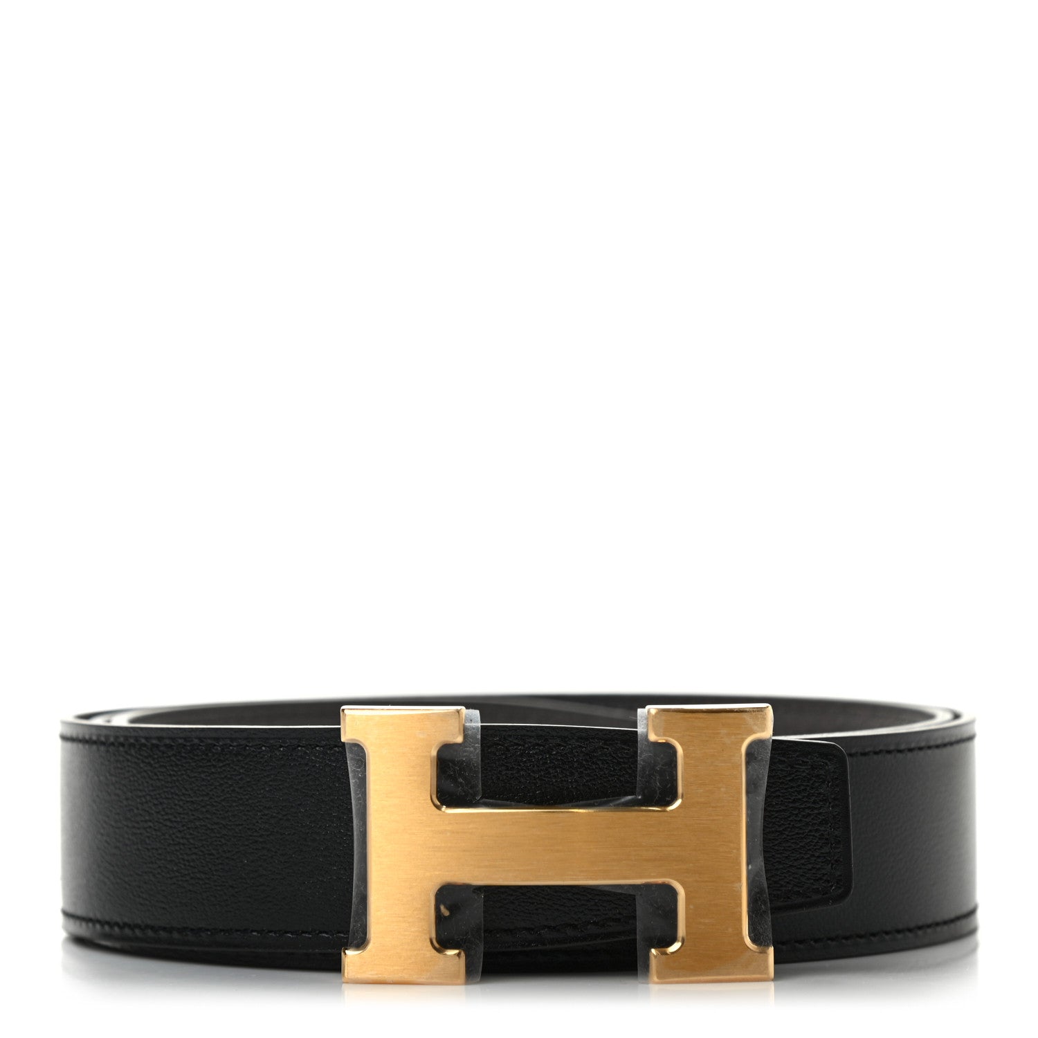 Hermes Box Togo 32mm H Belt 95 Black Etain 1 of 5