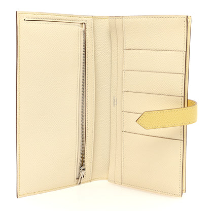 Hermes Epsom Bearn Gusset Wallet Jaune Poussin Nata 5 of 7