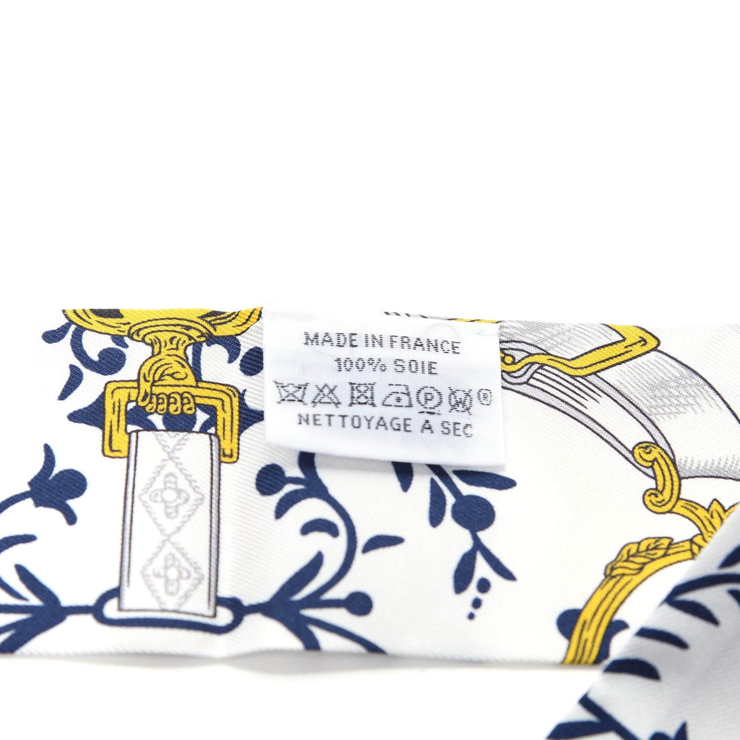 Hermes Silk Etriers Remix Twilly Marine White Or 3 of 3