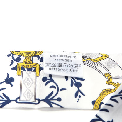 Hermes Silk Etriers Remix Twilly Marine White Or 3 of 3