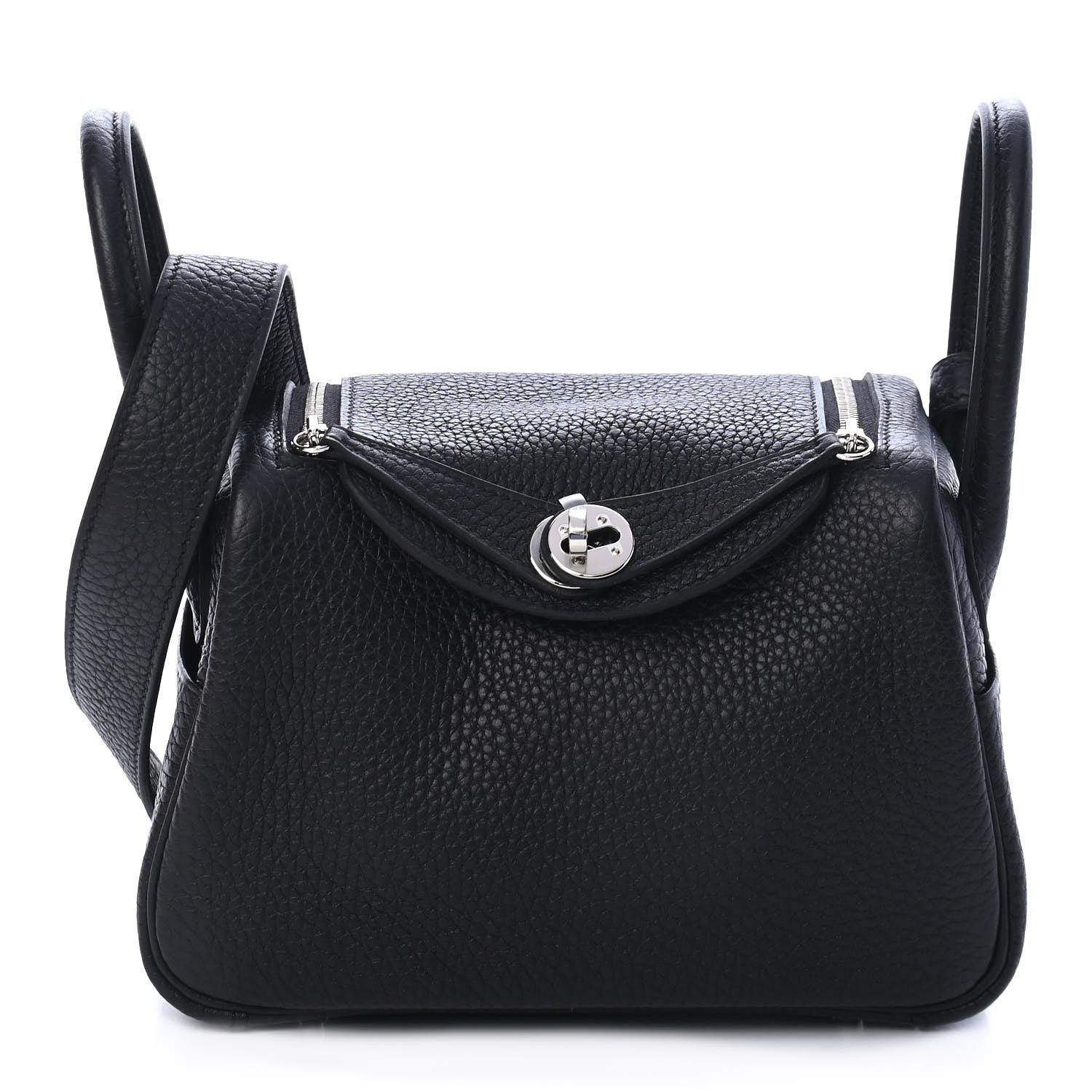 Hermes Taurillon Clemence Mini Lindy 20 Black 1 of 9
