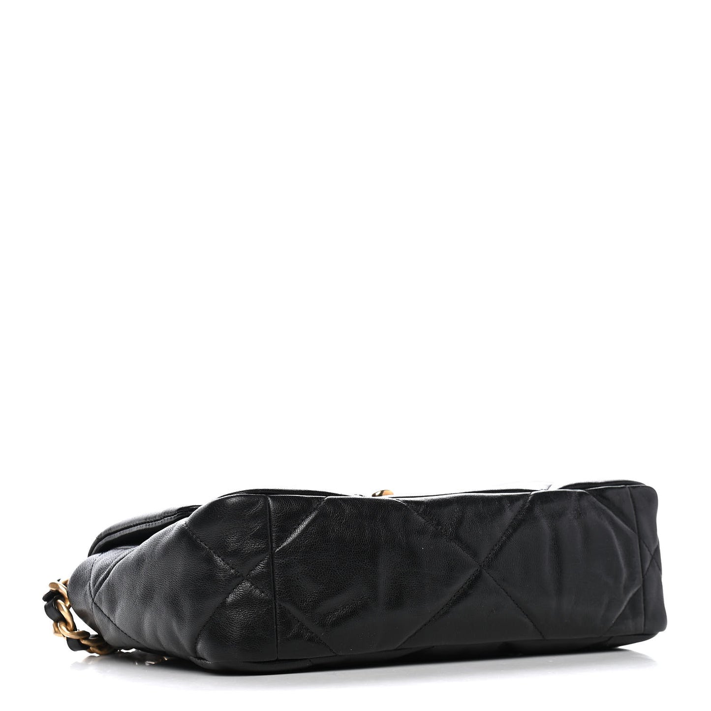 Goatskin Quilted Medium Chanel 19 Flap Black
