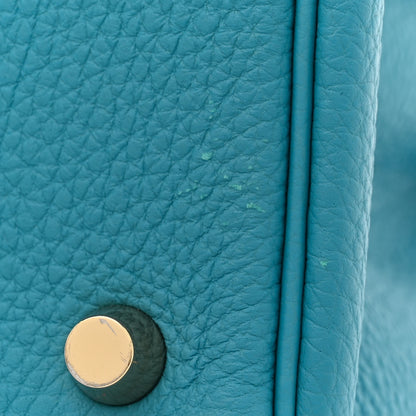 Hermes Togo Kelly Retourne 32 Turquoise 15 of 15