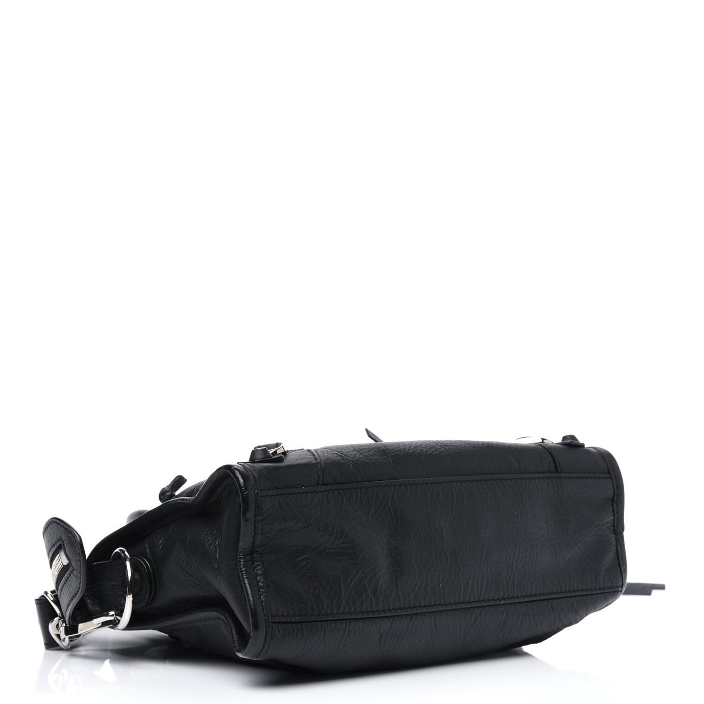 Matte Goatskin Rubber Covered Classic Hardware Mini City Black