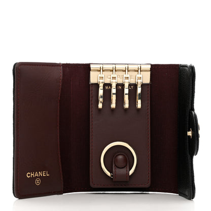 Chanel Caviar Quilted Classic 4 Key Holder Wallet Black 5 of 10