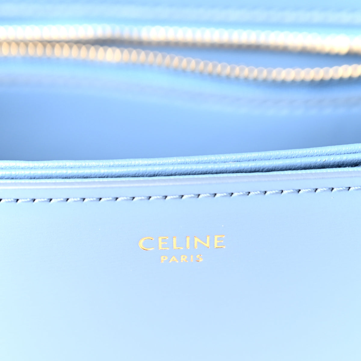 Celine Shiny Calfskin Teen Triomphe Azure 6 of 10