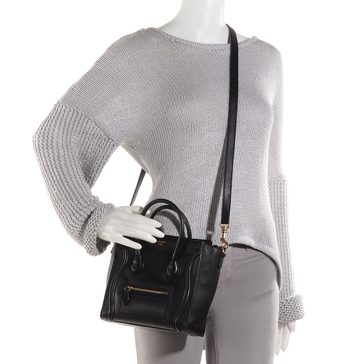 Smooth Calfskin Nano Luggage Black