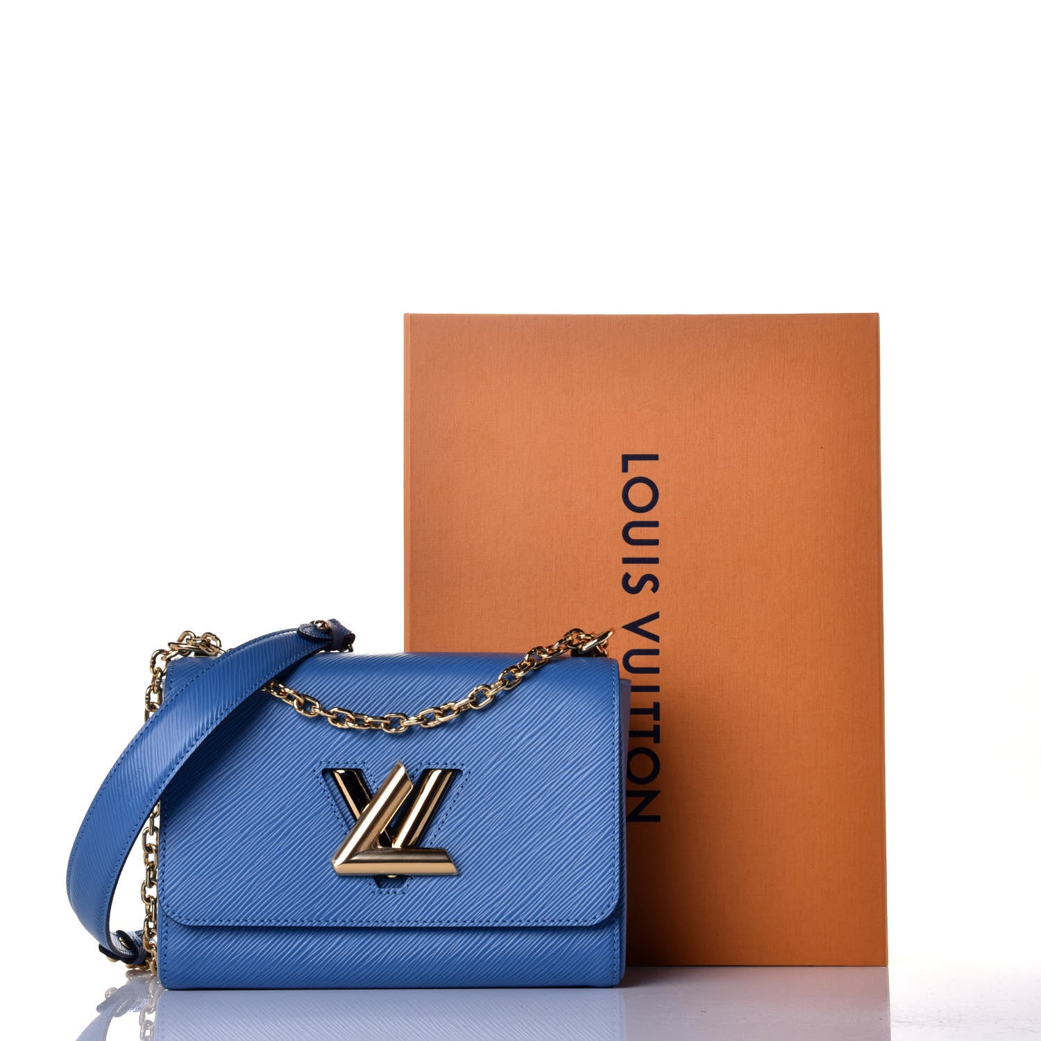 Louis Vuitton Epi Twist Shoulder Bag MM Blue Jean 9 of 9