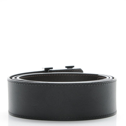 Louis Vuitton Calfskin 40mm LV Initiales Reversible Belt 85 34 Dark Brown Black 3 of 6