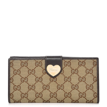 Gucci Monogram Heart Continental Wallet Dark Brown 1 of 7