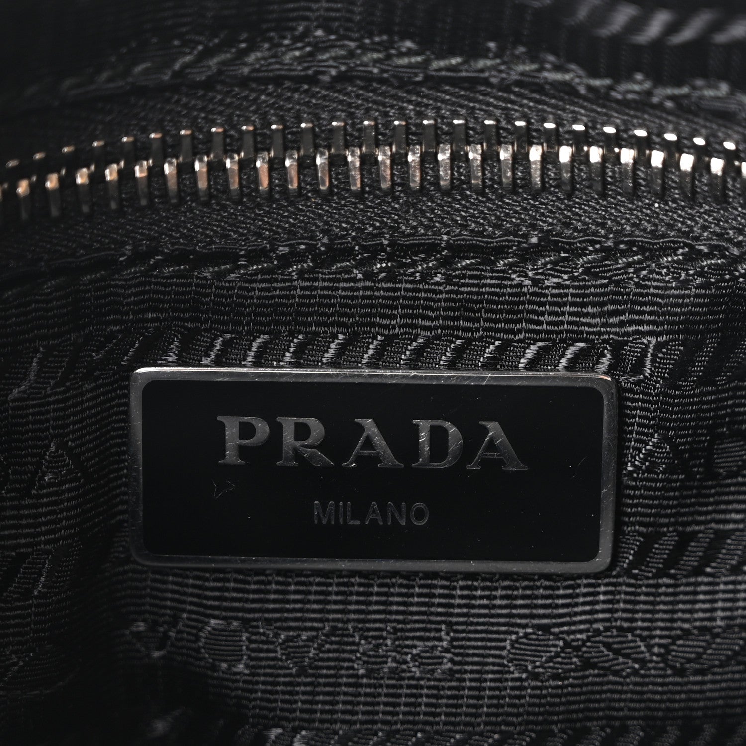 Prada Re-Nylon Triangle Padded Patchwork Shoulder Bag Black 6 of 10