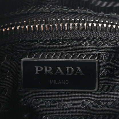 Prada Re-Nylon Triangle Padded Patchwork Shoulder Bag Black 6 of 10