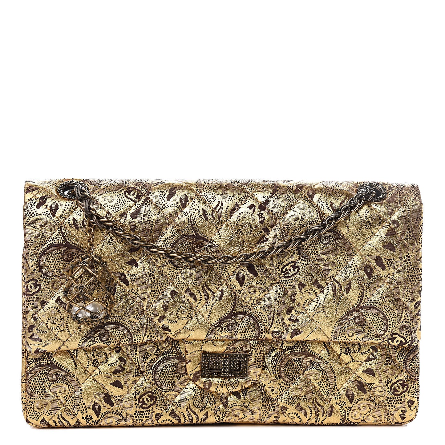 Buffalo Hand Painted Lace 2.55 Reissue 226 Flap Gold