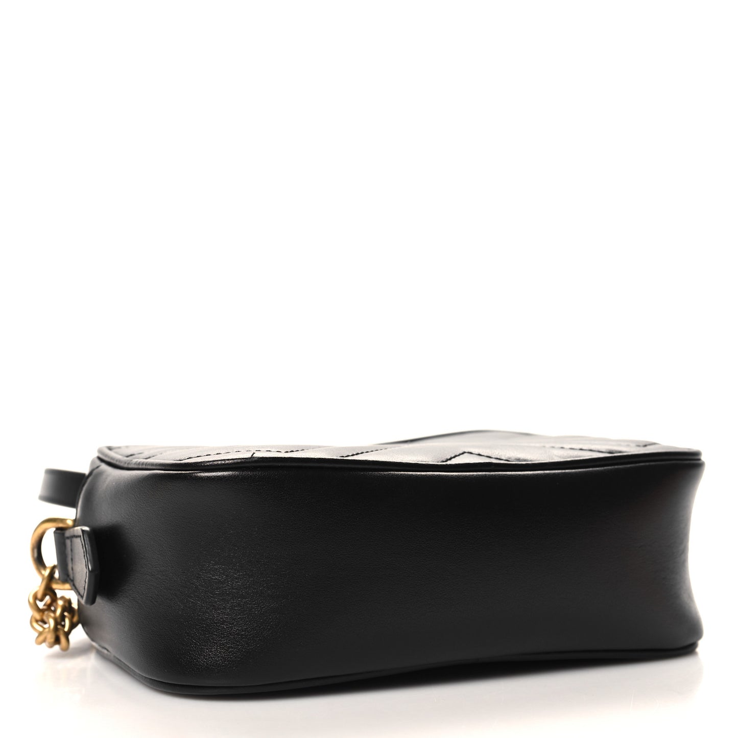 Calfskin Matelasse Mini GG Marmont Chain Shoulder Bag Black