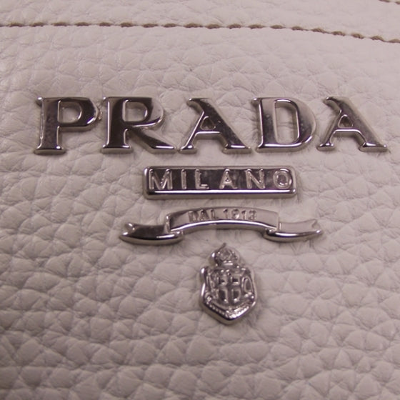 Prada Vitello Daino Braided Tote Bianco 7 of 10
