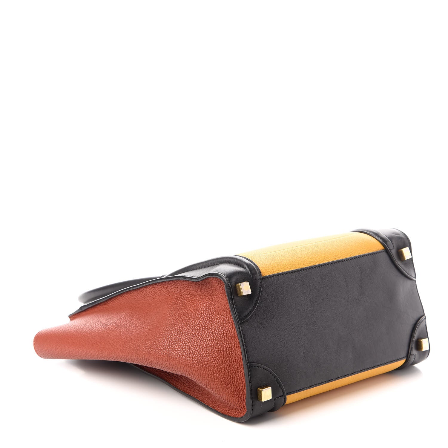 Celine Baby Grained Calfskin Micro Tri-Color Luggage Yellow 4 of 9