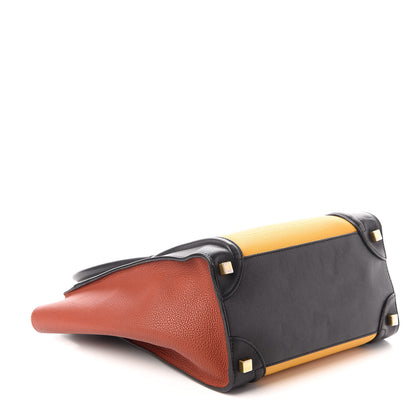Celine Baby Grained Calfskin Micro Tri-Color Luggage Yellow 4 of 9