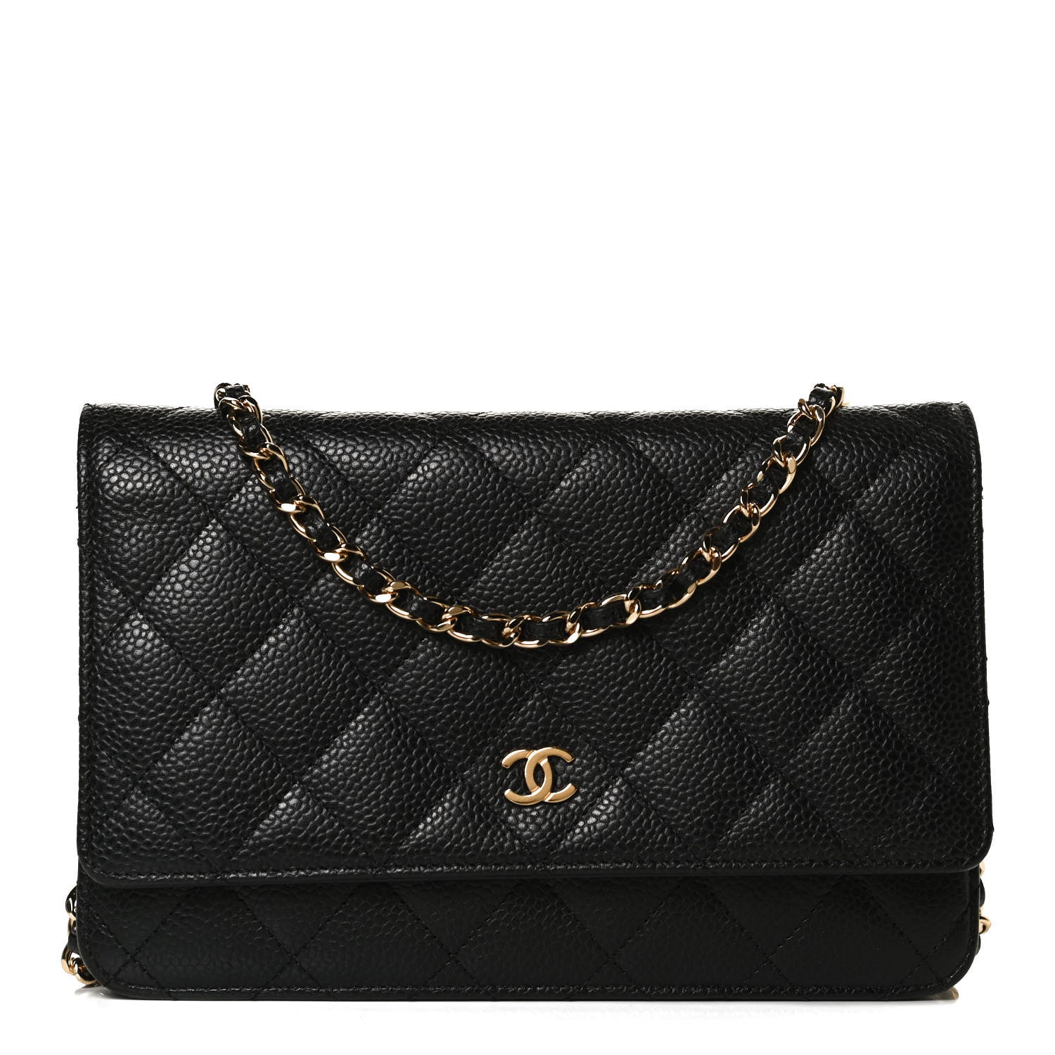 Chanel Caviar Quilted Wallet On Chain WOC Black 1 of 10