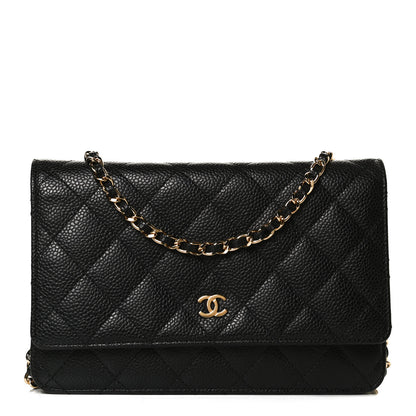 Chanel Caviar Quilted Wallet On Chain WOC Black 1 of 10