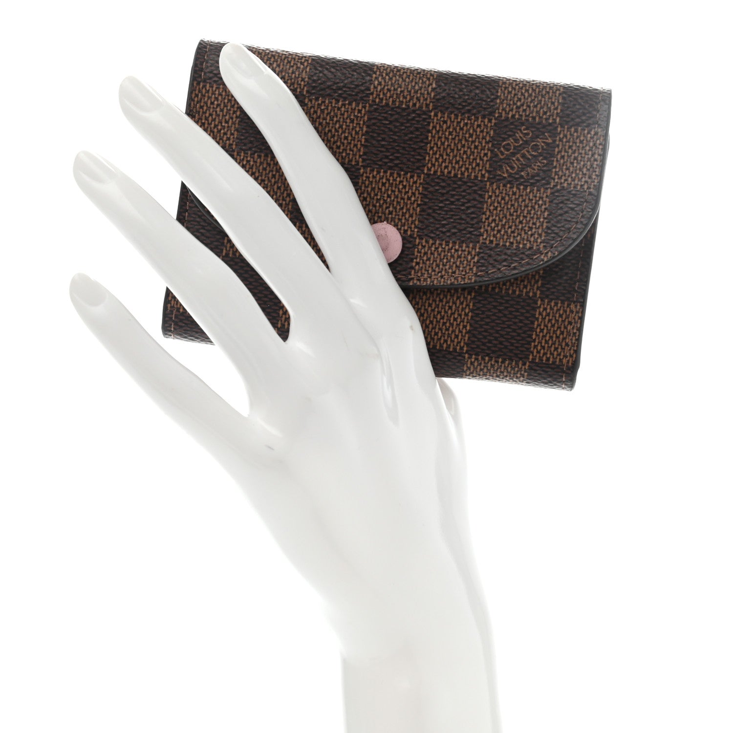 Louis Vuitton Damier Ebene Rosalie Coin Purse Rose Ballerine 2 of 10