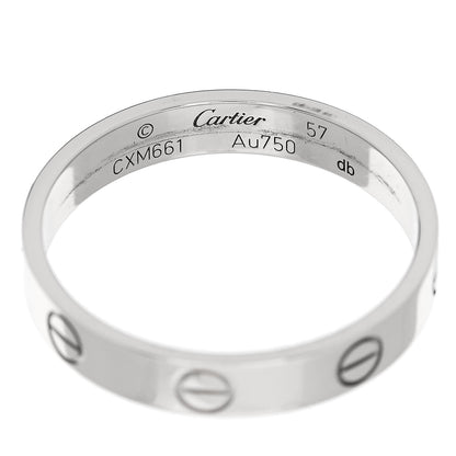 Cartier 18K White Gold 3.5mm LOVE Wedding Band Ring 57 8 4 of 6