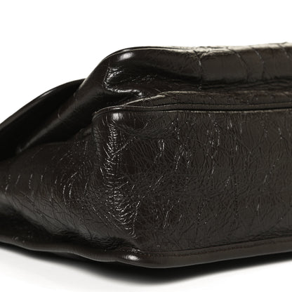 Saint Laurent Crinkled Calfskin Matelasse Monogram Medium Niki Chain Satchel Western Moka 10 of 13