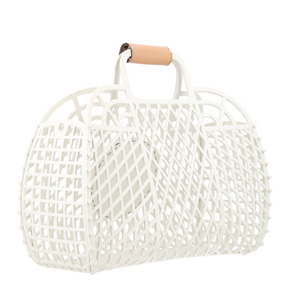 Fendi Recycled Plastic Vitello Liberty Matte Medium Fendi Basket White Ice Miele Scuro 3 of 10
