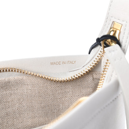 Mansur Gavriel Pebbled Calfskin Zip Bucket Bag Snow 7 of 10