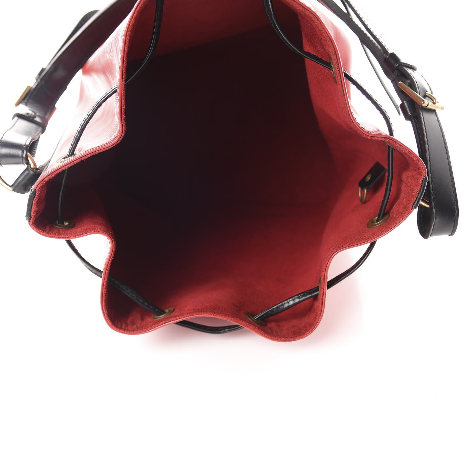 Louis Vuitton Epi Petit Bi-Color Noe Castillan Red Black 5 of 9
