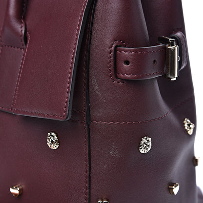 Mulberry Calfskin Studded Medium Cara Delevingne Convertible Satchel Oxblood 10 of 10