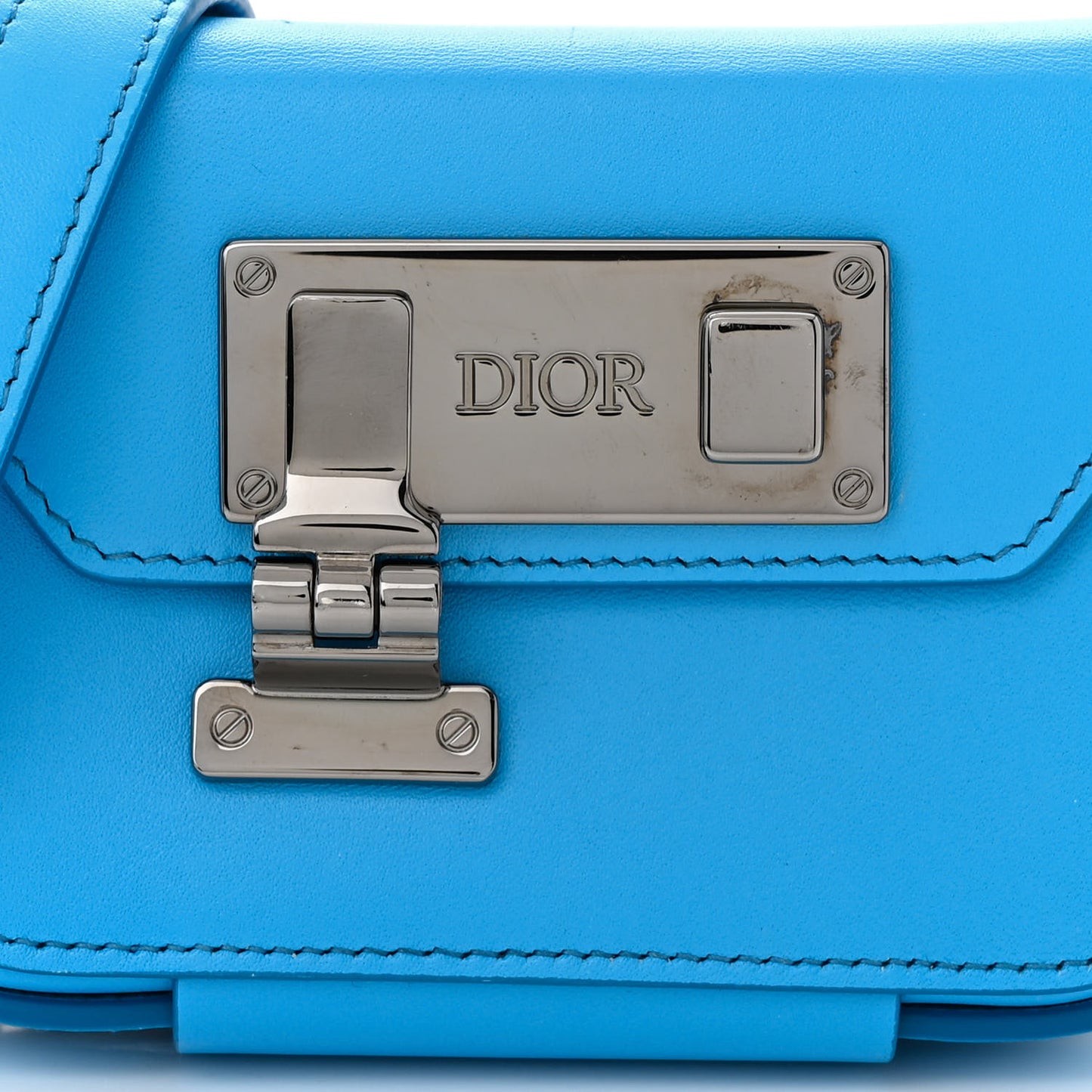 Smooth Calfskin Nano Pouch Cornflower