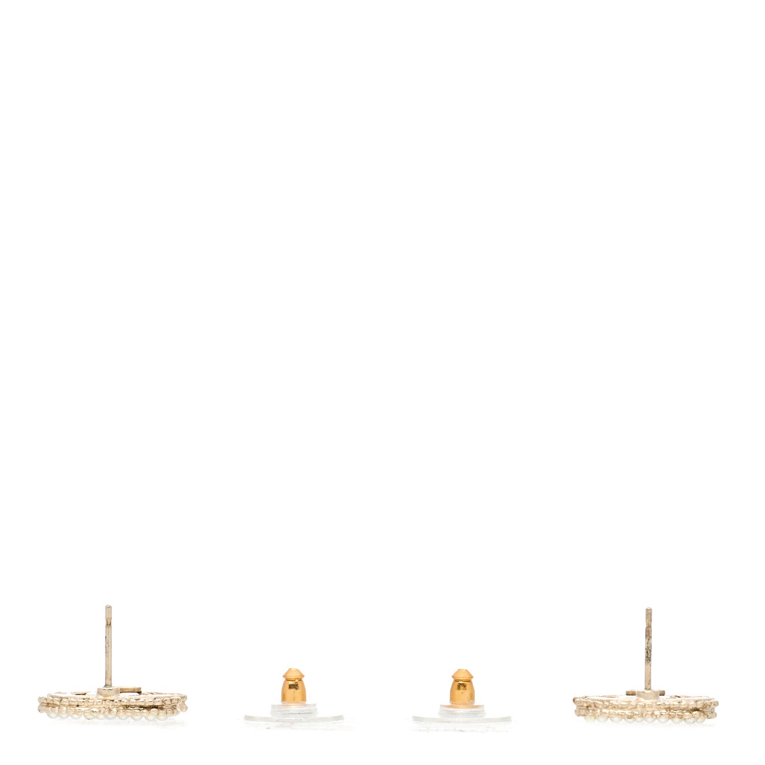 Chanel Pearl CC Earrings Gold 3 of 5