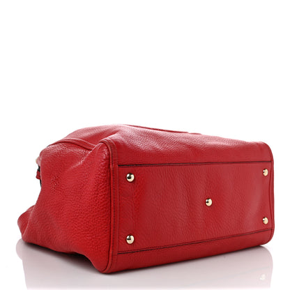 Gucci Pebbled Calfskin Medium Soho Shoulder Bag Red 4 of 13