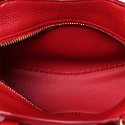 Balenciaga Grained Calfskin Neo Classic Gold Hardware Nano City Crossbody Medium Red 8 of 10
