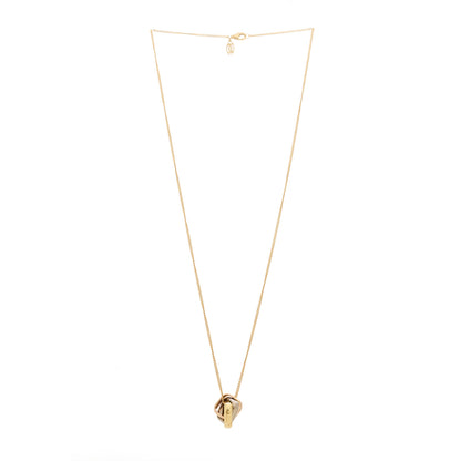 Cartier 18K Pink Yellow White Gold Trinity Cushion Pendant Necklace 3 of 5