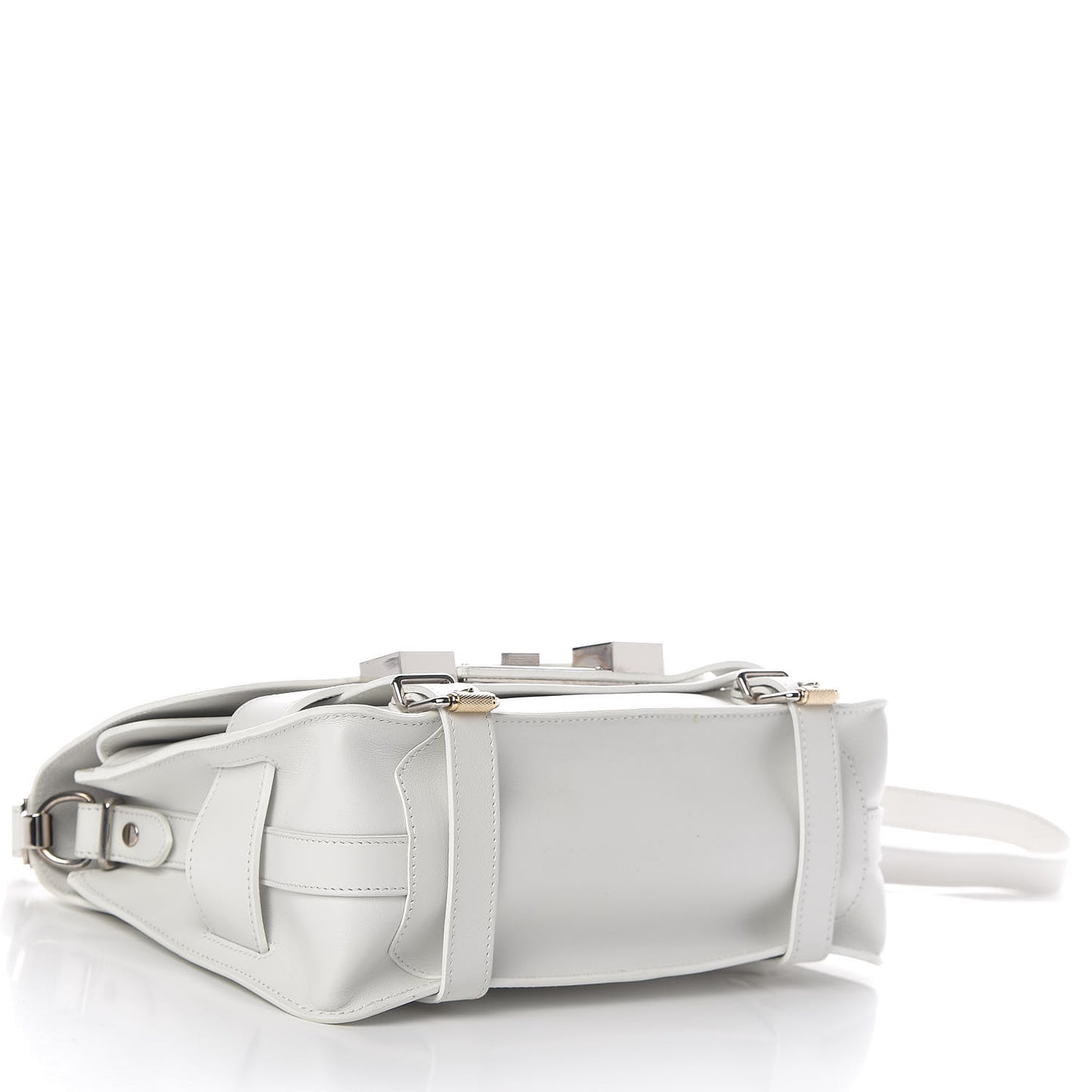 Calfskin PS11 Classic Shoulder Bag White