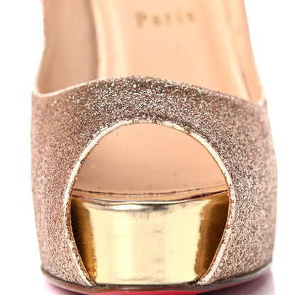 Christian Louboutin Glitter Vendome 120 Pumps 37 Gold 15 of 24