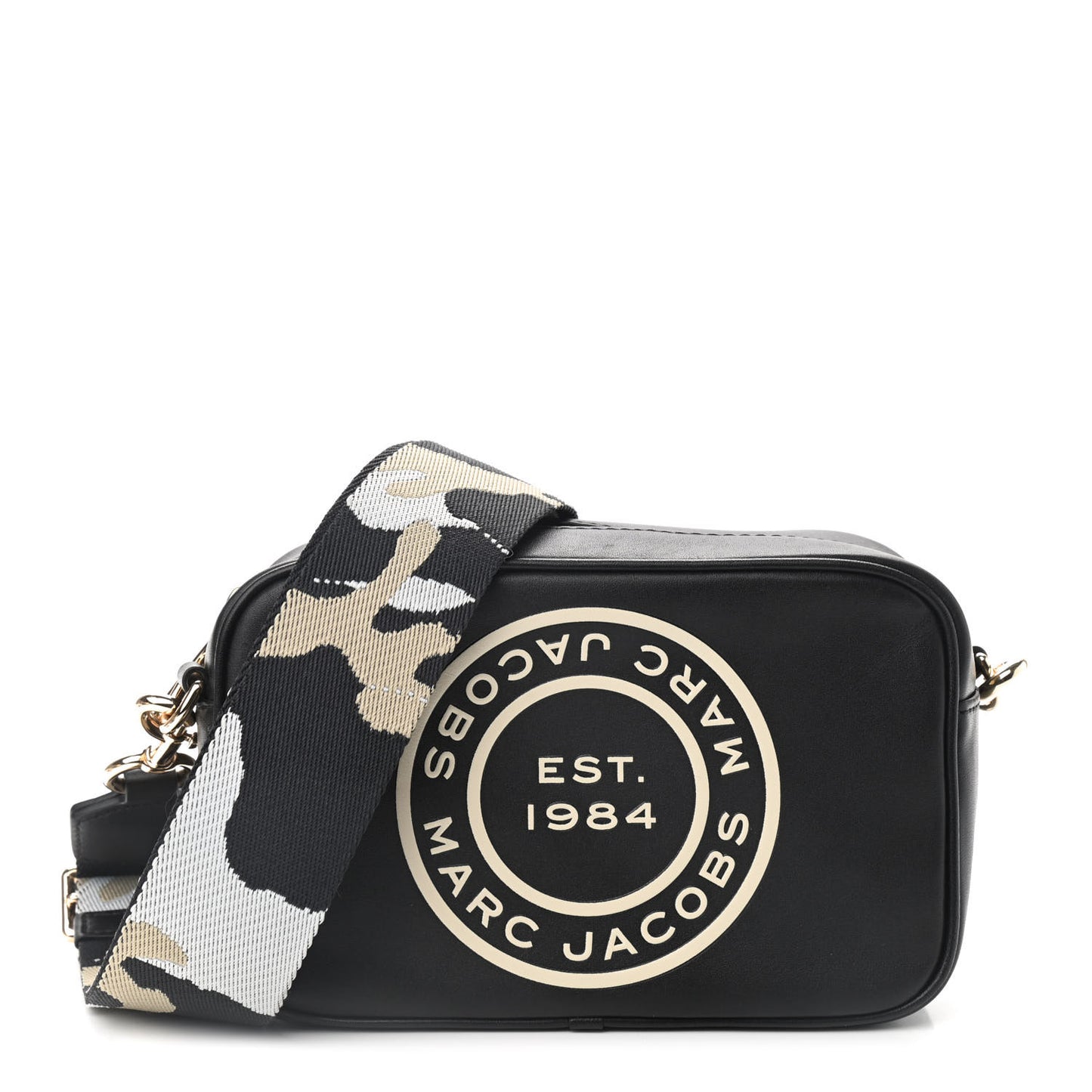 Calfskin Signet Flash Camera Bag Black