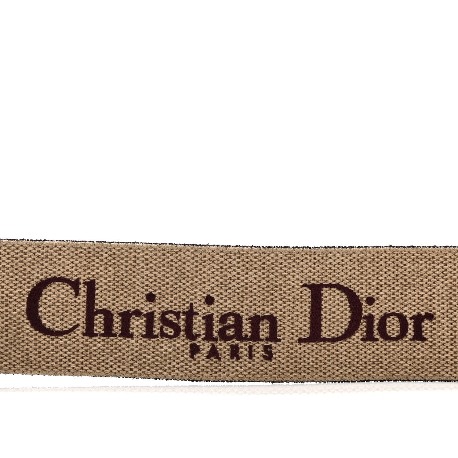 Christian Dior Canvas Embroidered Shoulder Strap Burgundy 3 of 5