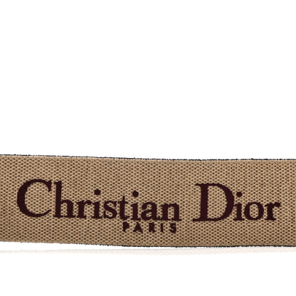 Christian Dior Canvas Embroidered Shoulder Strap Burgundy 3 of 5