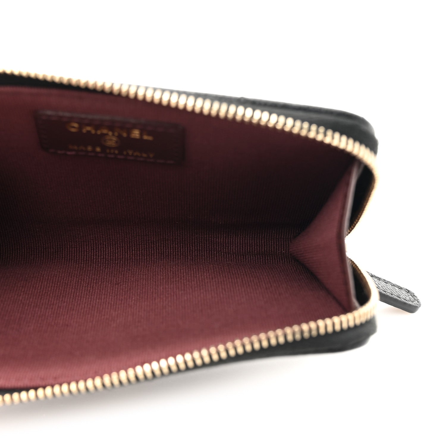 Chanel Caviar Quilted CC Zip Around Card Holder Black 5 of 7