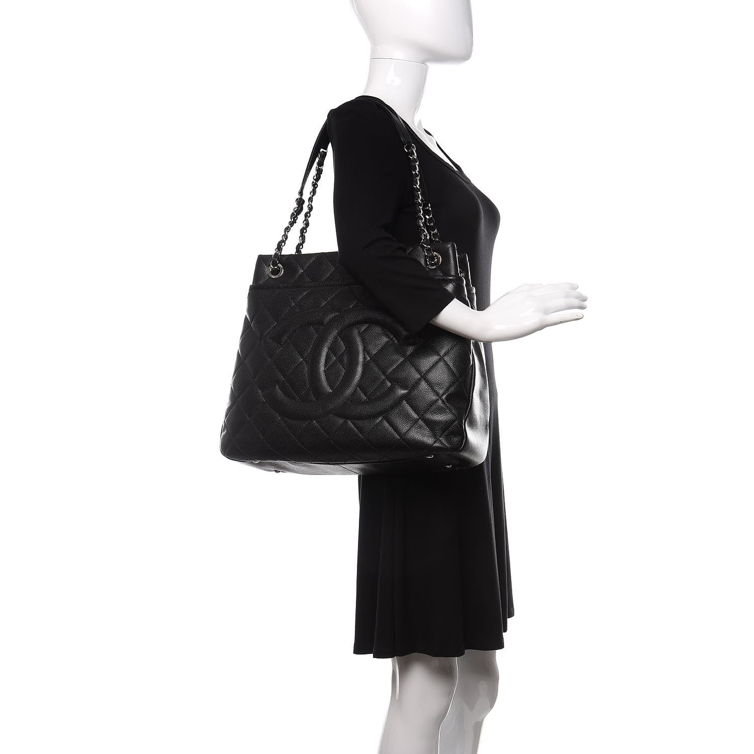 Chanel Caviar Quilted Timeless CC Soft Tote Black 2 of 12